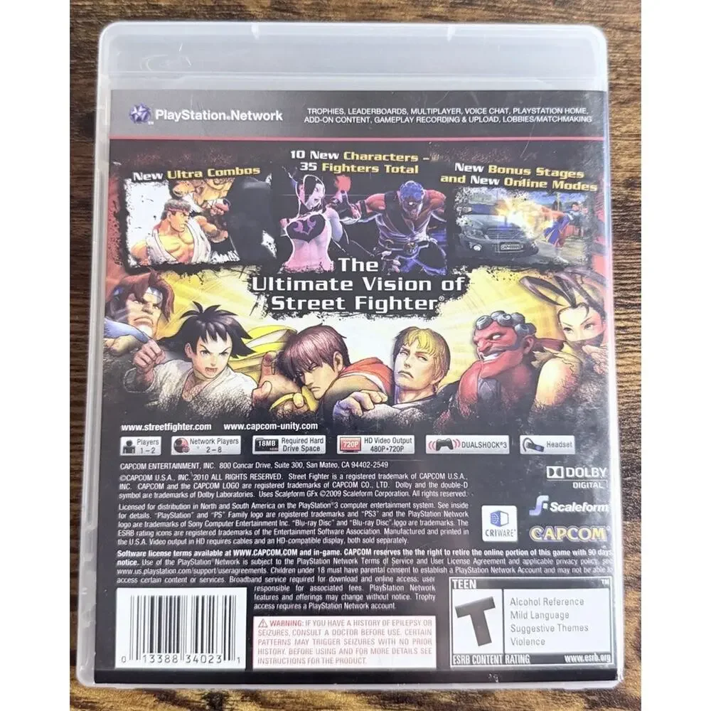 Super Street Fighter IV Playstation 3 PS3 - W/ Manual - Near Mint Disc